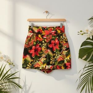 NWOT Ultra Flirt Tropical Floral High-Waisted Shorts, Size M